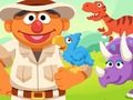 Joc 123 Sesame Street: cura de dia dels dinosaures d'Ernie  en línia