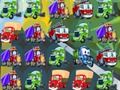 Joc Els camions de dibuixos animats coincideixen 3 en línia