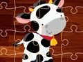 Joc Trencaclosques dels Animals de granja de dibuixos animats  en línia