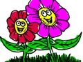 Joc Tornada a l'escola: llibre per pintar de flors  en línia