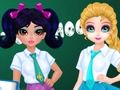 Joc Concurs de disseny de bosses escolars Jacqueline i Eliza  en línia