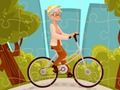 Joc Jigsaw amb bicicleta feliç  en línia