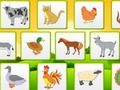 Joc Animals de granja Aprenentatge de memòria  en línia