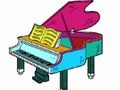Joc De tornada a l'escola: llibre per pintar de piano  en línia