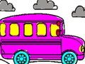 Joc Llibre per pintar en autobús escolar  en línia