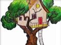 Joc Llibre per pintar arbre de casa  en línia