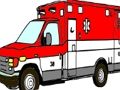 Joc Dibuixos per pintar amb camions ambulàncies  en línia