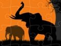 Joc Trencaclosques de silueta d’elefants  en línia