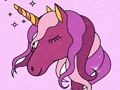 Joc Llibre per pintar Unicorn purpurina  en línia
