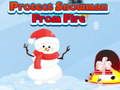 Joc Protegiu el ninot de neu del foc  en línia
