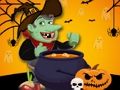 Joc Joc de trencaclosques de Halloween de la paraula bruixa  en línia