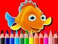 Joc Tornada a l'escola: llibre per pintar de peixos  en línia