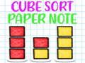 Joc Cub Ordenar Paper Nota  en línia