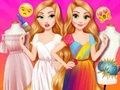 Joc Pintar el vestit de princeses  en línia