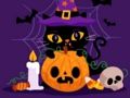 Joc Trencaclosques de gats de Halloween malhumorés  en línia