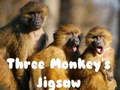 Joc Tres Monkey's Jigsaw  en línia