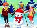 Joc Els nens i el ninot de neu es vesteixen  en línia