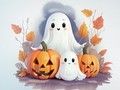 Joc Llibre per pintar: Fantasmes de Halloween  en línia