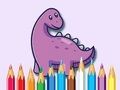 Joc Llibre per pintar: Dinosaure amb flors  en línia