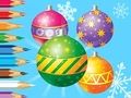Joc Llibre per pintar: boles de decoració de Nadal  en línia