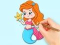 Joc Llibre per pintar: Bella princesa sirena  en línia