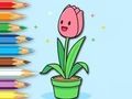 Joc Llibre per pintar: Un ram de tulipes  en línia
