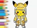 Joc Llibre per pintar: Pikachu impermeable  en línia