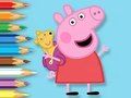 Joc Llibre per pintar: Peppa amb ós de joguina  en línia
