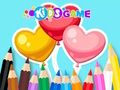 Joc Llibre per pintar: globus de cor  en línia