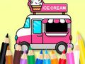 Joc Llibre per pintar: cotxe de gelat  en línia