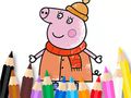 Joc Llibre per pintar: Mommy Pig Winter  en línia
