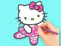 Joc Llibre per pintar: Hello Kitty Dancing  en línia