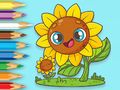 Joc Llibre per pintar: gira-sols  en línia