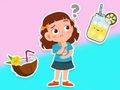 Joc Quiz per a nens: Què t'agradaria beure?  en línia