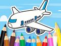 Joc Llibre per pintar: avió volant  en línia