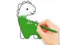 Joc Llibre per pintar: Dinosaure encantador  en línia