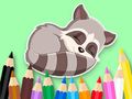 Joc Llibre per pintar: Bebè mapache  en línia
