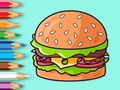 Joc Llibre per pintar: Hamburguesa deliciosa  en línia