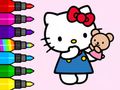 Joc Llibre per pintar: osset de peluix Hello Kitty  en línia