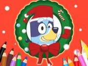 Joc Llibre per pintar: Bluey Santa Claus  en línia