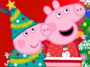 Joc Trencaclosques: Preparació de Nadal de Peppa Pig  en línia