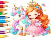 Joc Llibre per pintar: un xiuxiueig secret d'unicorn  en línia