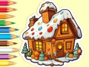 Joc Llibre per pintar: Christmas Candy House  en línia