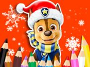 Joc Llibre per pintar: Nadal de la Patrulla Canina  en línia