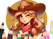 Joc Llibre per pintar: Cowgirl  en línia