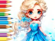 Joc Llibre per pintar: princesa congelada  en línia