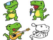 Joc Feu clic i colors dinosaures  en línia