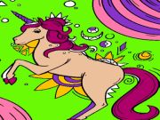 Joc Pintar unicorn màgic per pintar  en línia