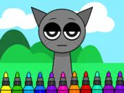Joc Llibre per pintar: Sprunki Incredibox Gray  en línia