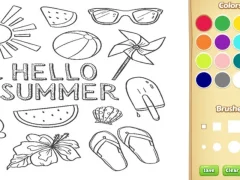 Joc Hello Summer Coloring Book for Kids en línia